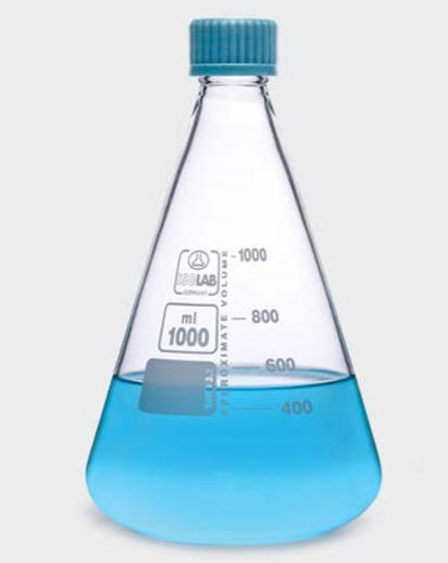 MATRAZ DE VIDRIO CON TAPA ROSCA X 500 ML - ISOLAB ALEMAN