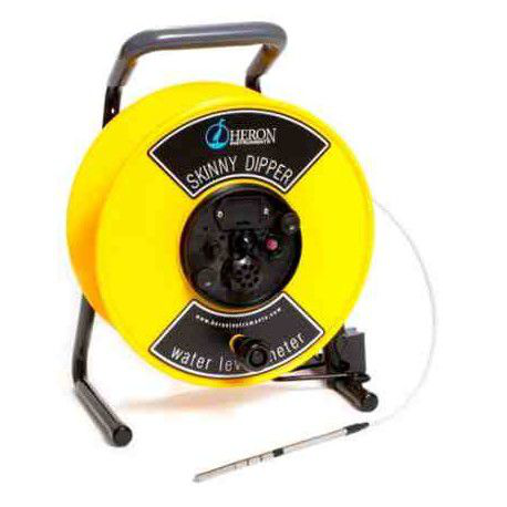Medidor de nivel de agua Skinny Dipper con sonda de 1/4 "e incrementos métricos, 60 m Heron 1300-60M