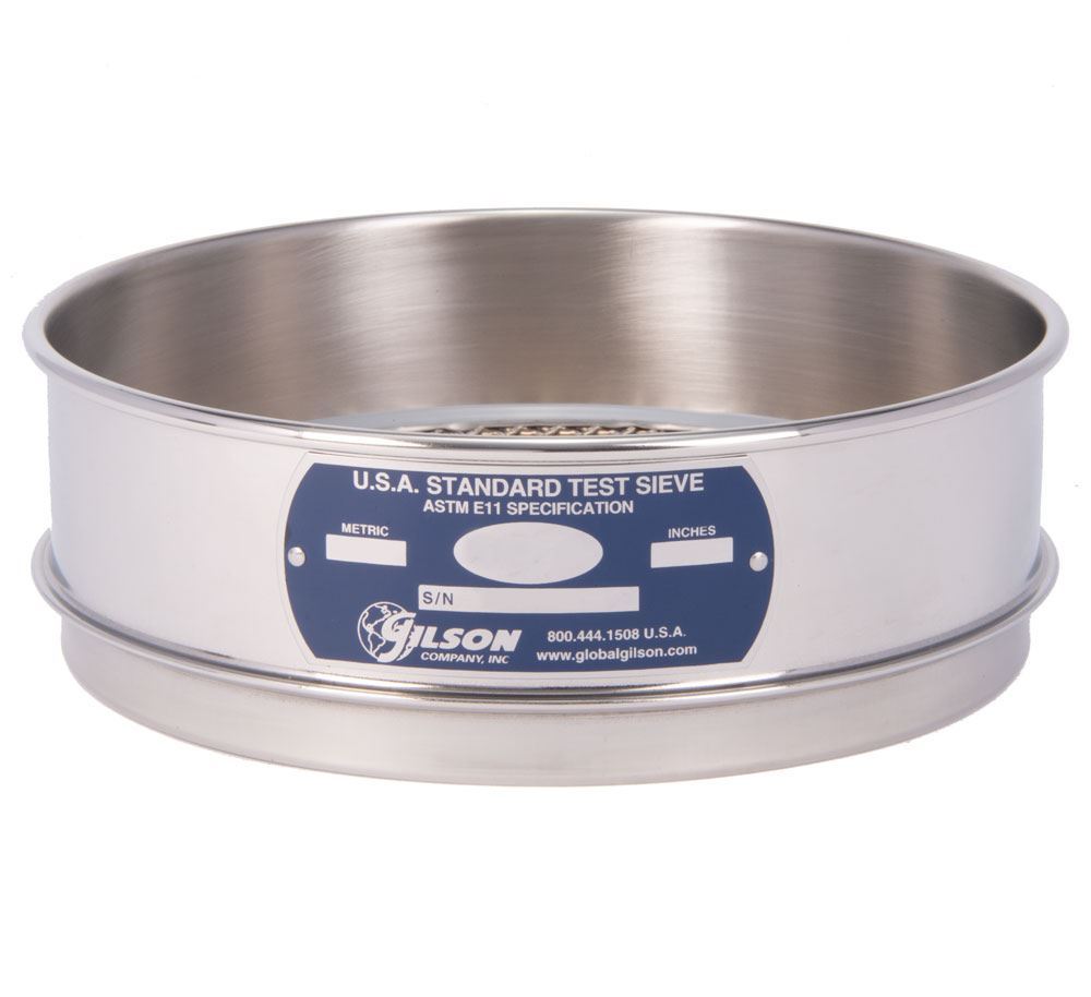 Tamiz de 8" Acero Inoxidable Altura Completa 2" (50mm) Gilson