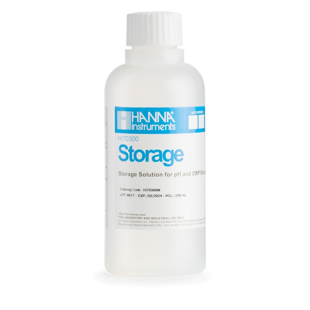 Solución de Almacenamiento de Electrodos (230 mL) Hanna Instruments HI70300M
