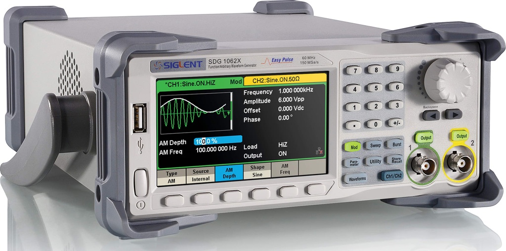 Generador de Función/Forma de Onda Arbitraria (2 Canales/30MHz/150MSa/s) Siglent SDG1032X