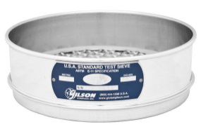 Tamiz de 8" Acero Inoxidable Altura Completa 1/2" (12.5mm), Norma ASTM E11 / Gilson / V8SF 1/2"