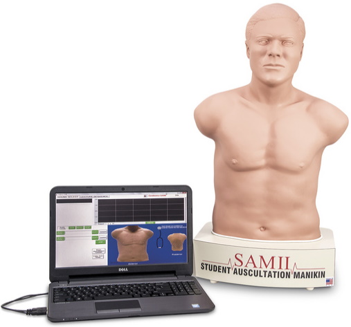 SAM II, EL MANIQUÍ DE ESTUDIANTE PARA AUSCULTACIÓN - PIEL CLARA MARCA CARDIONICS NZ10071