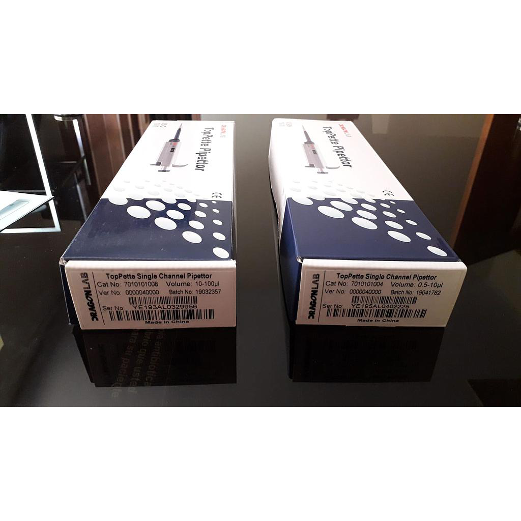 Micropipeta volúmen variable de 010-100 UL marca DragonLab